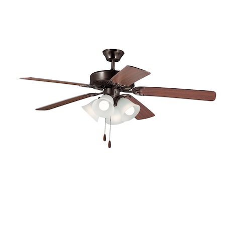 Maxim Basic-Max 4-Light 52" Wide Bronze / Walnut / Pecan Indoor Ceiling Fan 89907FTOIWP